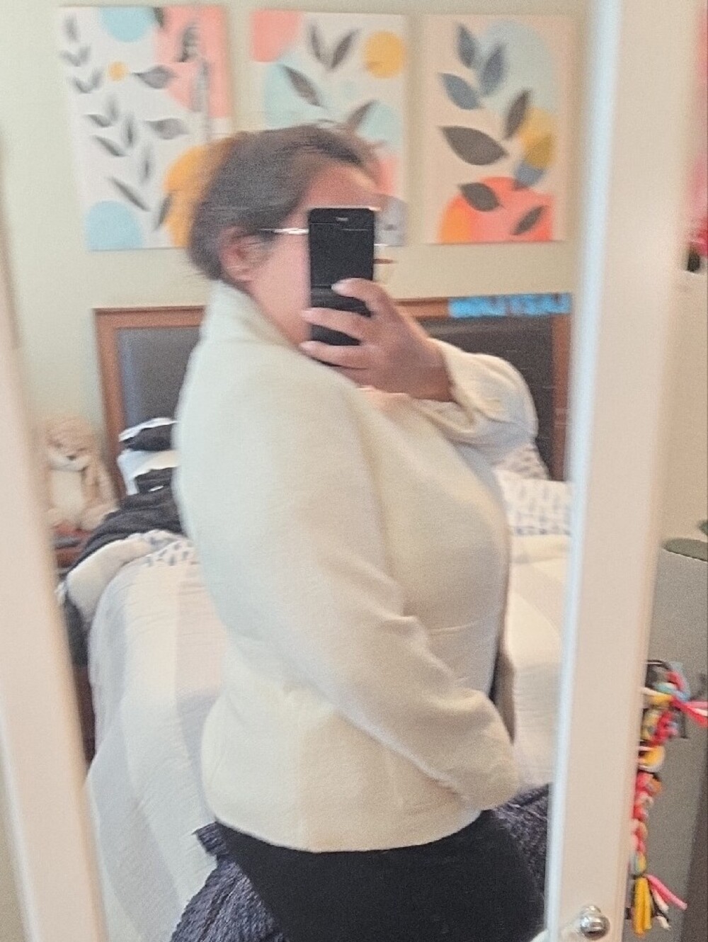 Talbots Cream Textured Two-Button Blazer - Picture 10 of 11
